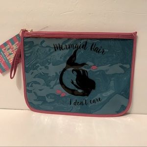 Wet bikini bathing suit mermaid travel zip case